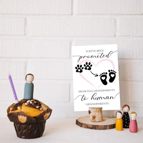 Cute Dog Grandparents Pregnancy Announcement Card - Unique Reveal Gift