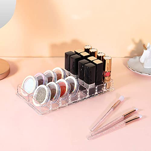 Luxspire 16-Slot Acrylic Eyeshadow Organizer, 8.62x4.72x0.98 Inch