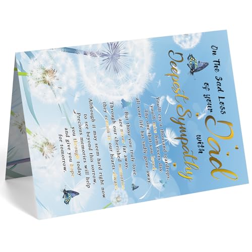 Heartfelt Sympathy Card for Loss of Dad - Card-248, Condolence Gift