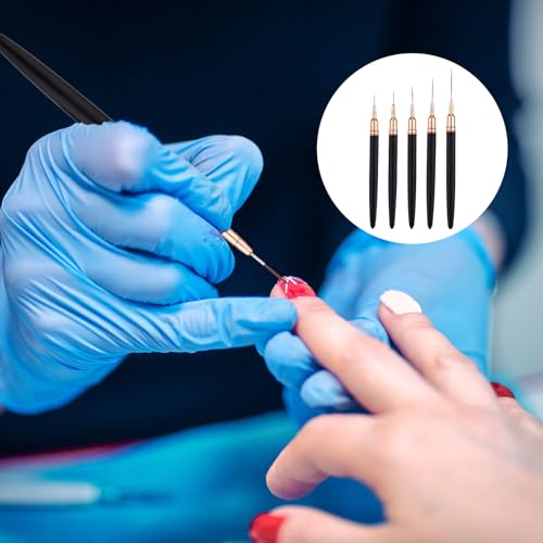 Gosknor 5pcs Nail Art Liner Brushes Set - Fine Detail Drawing Tools