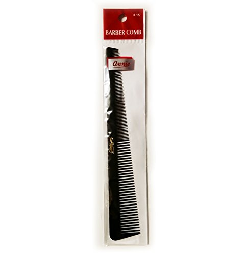 Annie Professional Barber Comb 8-Inch Black Hair Styling Comb