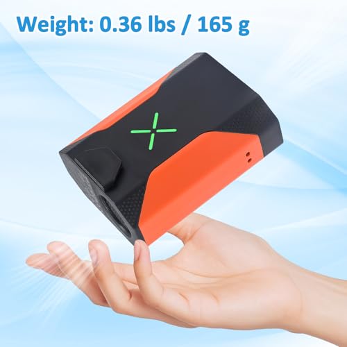 Fotgear Portable Waist Fan - 100 Speed Rechargeable Personal Fan (Orange-A)