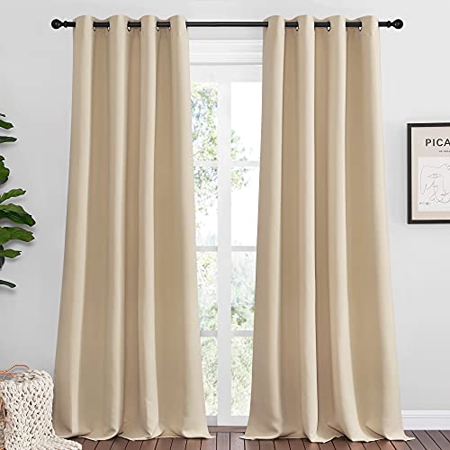 NICETOWN 55x94 Blackout Curtains - Energy Saving Thermal Drapes