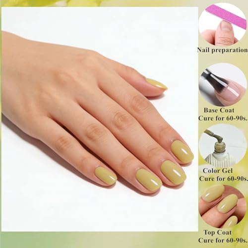 Lifemajic Translucent Light Yellow Gel Nail Polish 15ml Soak Off