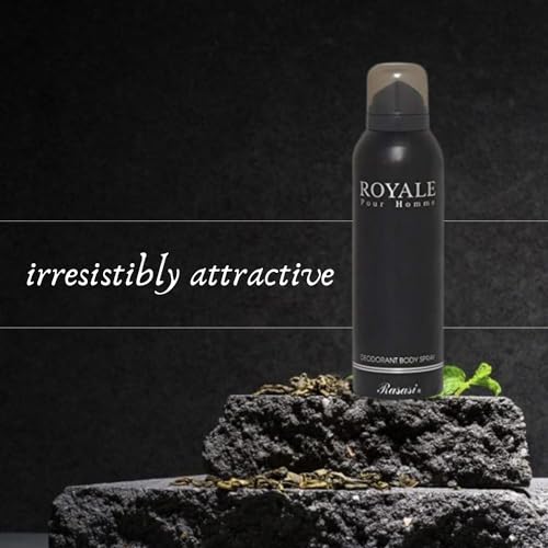 Rasasi Royale for Men Deodorant 200ml - Aromatic Musk Body Spray