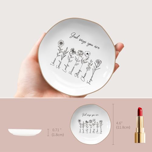 Inspirational Heptagon Ring Tray - Confirmation Gifts for Teen Girls