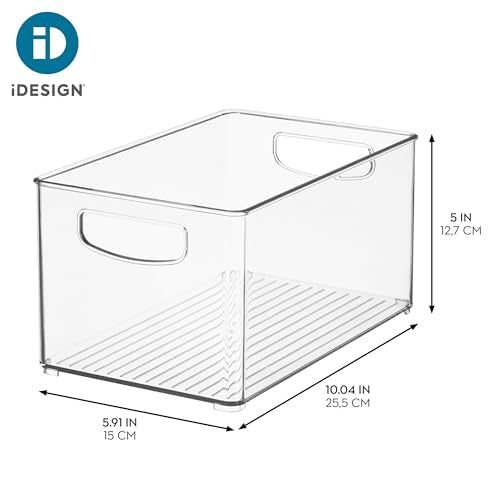 iDesign Stackable Clear Plastic Kitchen Organizer Bin - 10"x6"