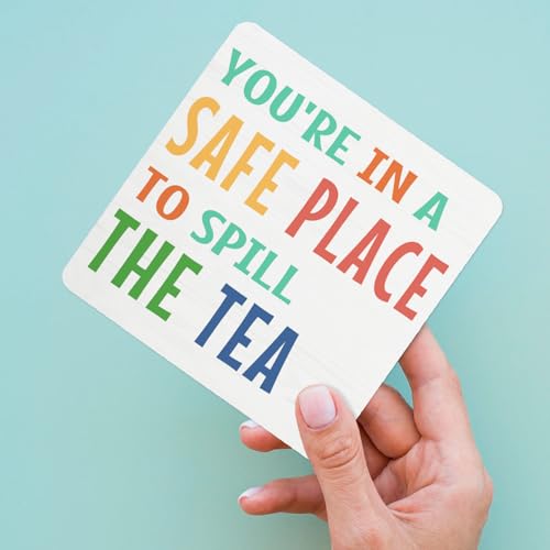 School Counselor Desk Sign Spill the Tea Wooden Office Decor 5x5