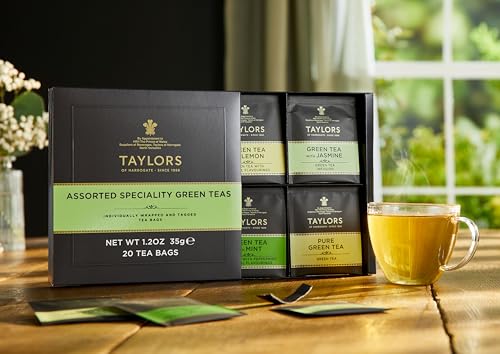 Taylors of Harrogate Green Tea Sampler Gift Box - 20 Count