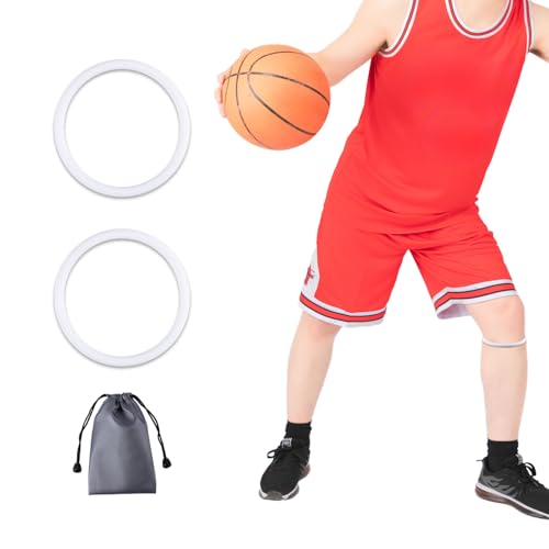 2pcs Patellar Tendon Support Strap Knee Band for Kids, Silicone Patella Knee Brace Elastic Knee Pain Strap for Basketball Running Hiking Jumpers Soccer Volleyball Sports (Fluorescent White)