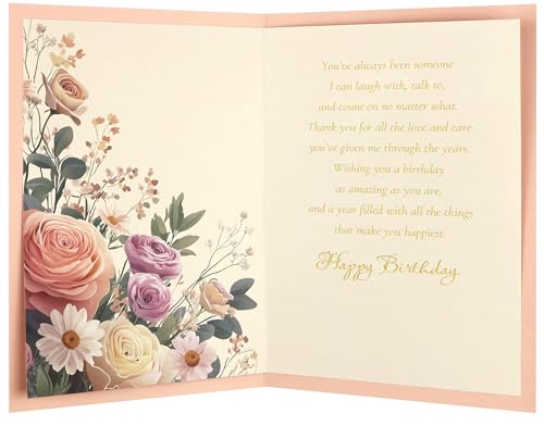 Sister Birthday Card with Gold Foil - Heartfelt Message