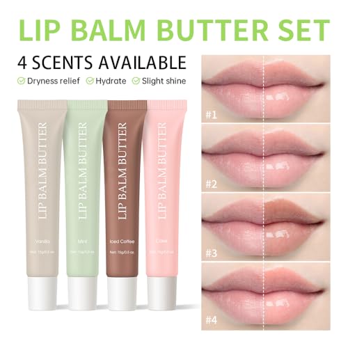 Sokgo Glossy Butter Lip Balm - Hydrating Tinted Lip Gloss in Iced Coffee