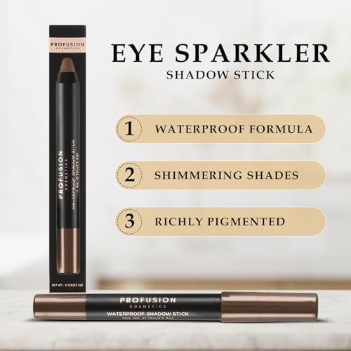 Profusion Cosmetics Waterproof Creamy Eyeshadow Stick - Glisten Shimmer