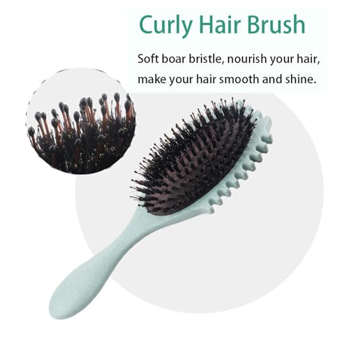 Fvaql Curl Defining Brush for Curly Hair Styling and Shaping (Pink)