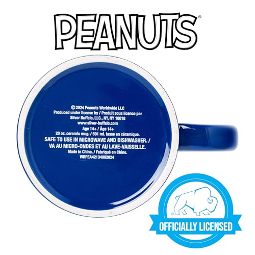 Silver Buffalo Peanuts Featuring Snoopy's Current Mood Various Emotions. Ceramic Mug, 20 Ounces
