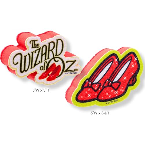 Spoontiques Wizard of Oz Dual-Sided Non-Scratch Cleaning Sponges, 2-Pack