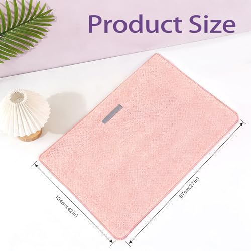 MAGO FAMILY MAGIC Microfiber Hair Towel Wrap, Large Anti-Frizz Turban - Pink