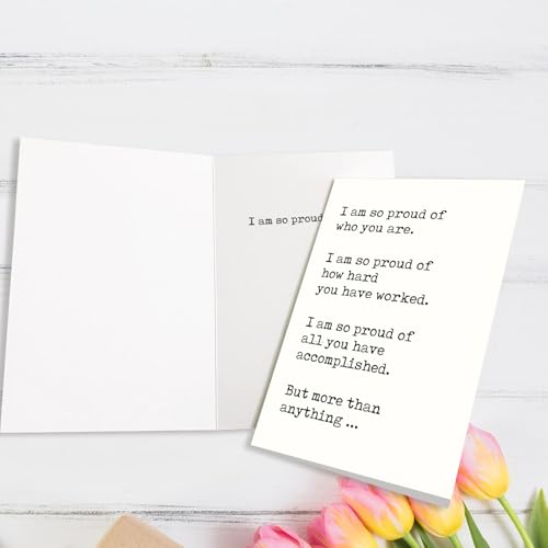 Proud of You Card - #3 Graduation & Celebration Greeting Card, Well Done Gift