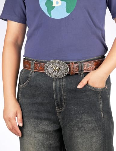 Heavy Duty Western Belt Buckle for 1.5" Belts - Interchangeable Cowboy Accessory