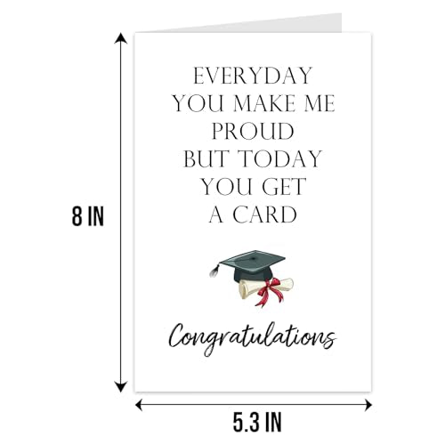 Funny Graduation Card for Son or Daughter - Humorous Congrats Card
