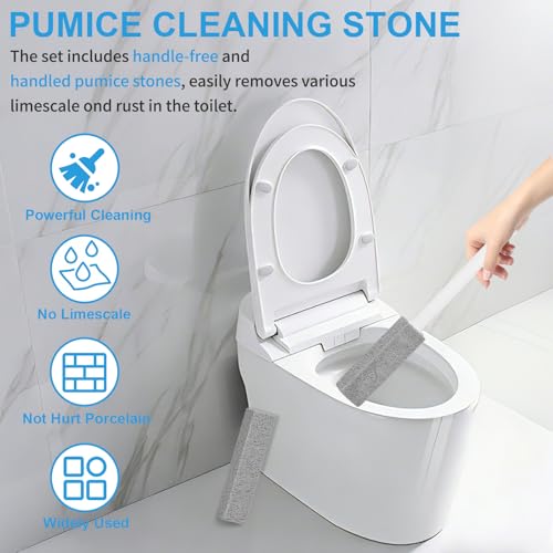 Herda 6 Pack Pumice Stone Toilet Bowl Cleaner - Natural Hard Water Stain Remover