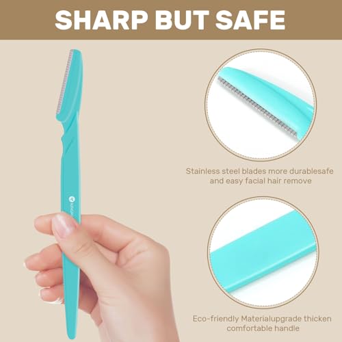 KINGMAS 10-Piece Eyebrow Tweezer, Scissor & Razor Grooming Kit with Case