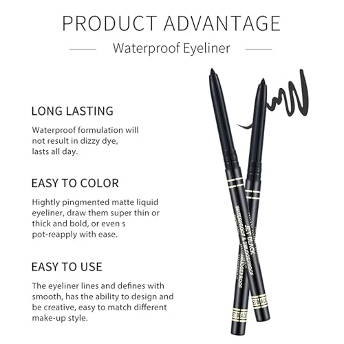 DLZZRS Waterproof Retractable Eyeliner Pencil & Eyeshadow Liner
