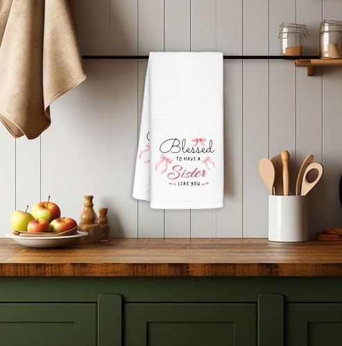Coquette Pink Bow Kitchen Towels - Decorative Hand Towels for Home