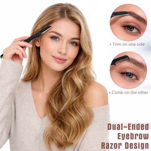 5-in-1 Eyebrow Grooming Kit with Razors, Scissors and Tweezers