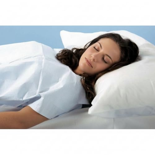 LIFESOFT Disposable Pillowcases, 20-Pack White Single-Use Envelope Closure