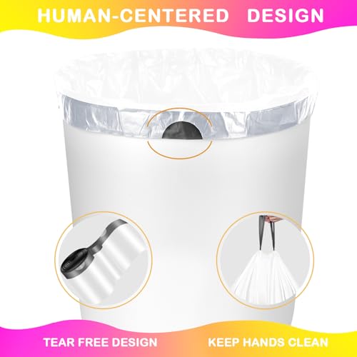 Homifest 2.6 Gallon Drawstring Trash Bags - 40 Count Tear-Resistant Liners