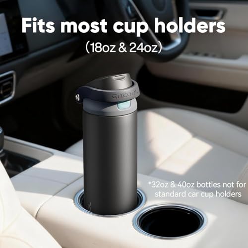 ENCOOL 24 oz Leakproof Insulated Water Bottle with Straw