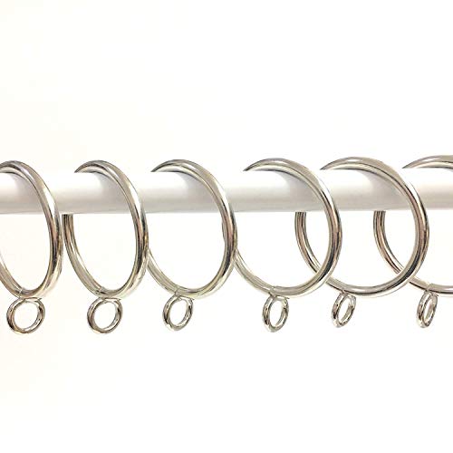 Jocon HD6025Q Pack of 14 Silver Curtain Rings with Eyelets