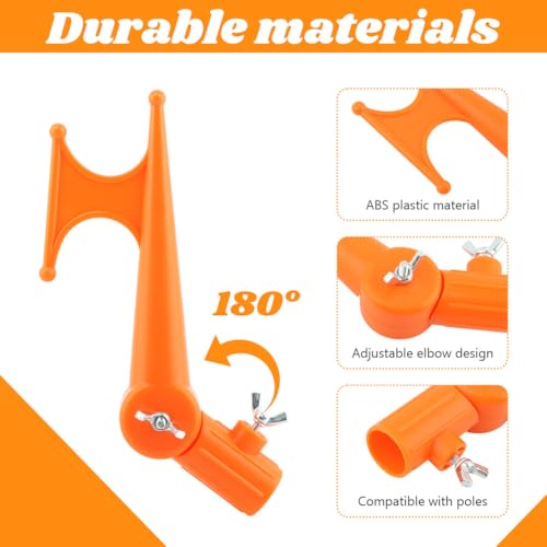 Adjustable Utility Hook for Extension Poles - Multi-Purpose Light Hanging