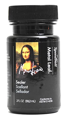 Speedball Mona Lisa Water-Based Sealer for Metal Leafing Projects - Clear, Fast Drying 2oz