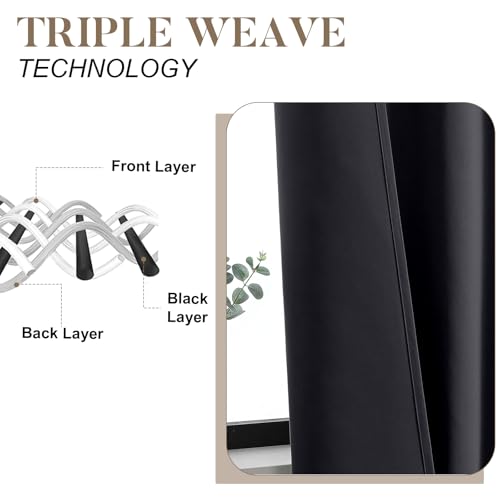 Lecloud Blackout Valance for Windows 14 Inch Length, 60" W x 14" L, Pack of 1, Black - Model Variation