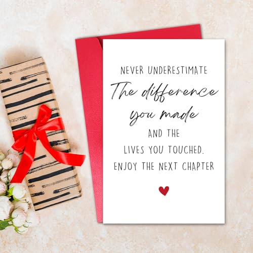 Large Retirement Greeting Card for Coworker & Boss with Red Envelope
