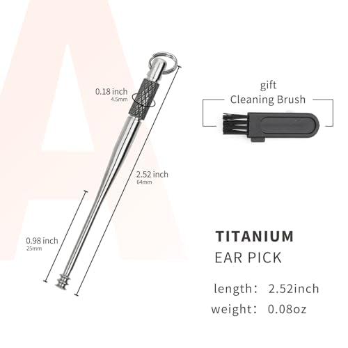 TiTo Titanium Ear Spoon - Double-Ended Rustproof Earwax Removal Tool
