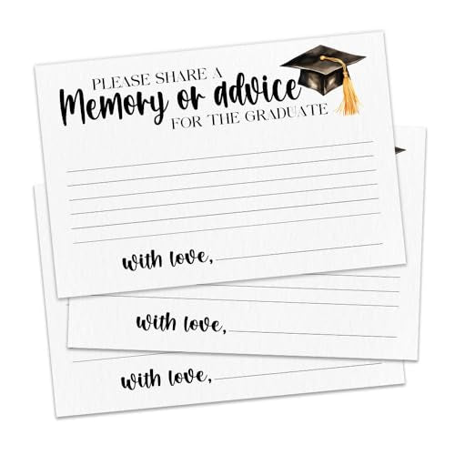 30 Pcs Graduation Advice Cards 2026 - Share A Memory & Advice Party Favors