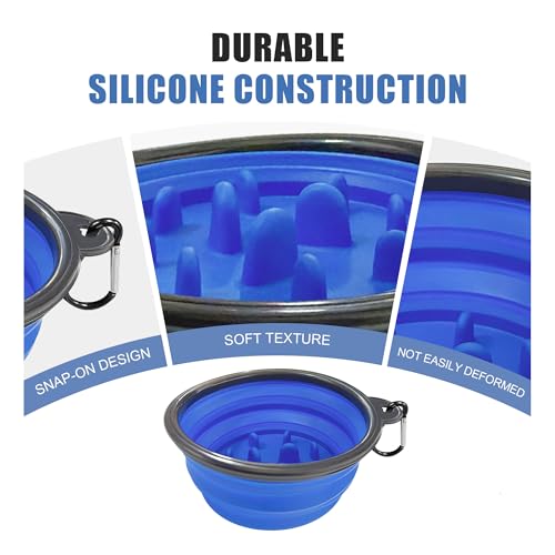 Ezcora Foldable Silicone Shaving Bowl with Carabiner & Non-Slip Base