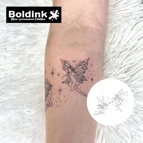 Boldink Butterfly Fairy Semi Permanent Tattoo Waterproof Realistic Fake