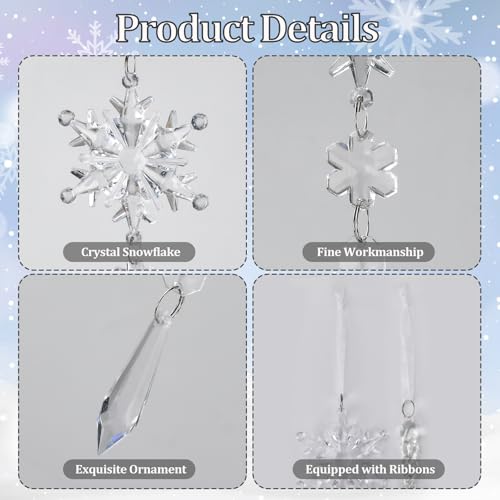 Transparent Christmas Tree Ornaments - 21Pcs Hanging Decorations