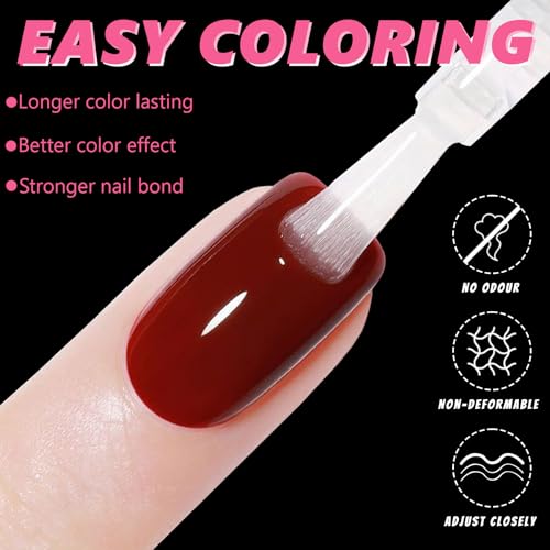 Lifextol 300pc Medium Oval Soft Gel Nail Tips Clear Press On Nails
