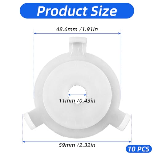 E27 to 3/7" Lamp Shade Adapter Rings - 10 Pack for Table & Pendant Lights