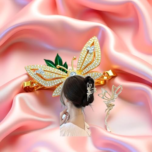 Metal Rhinestone Hair Claw Clips Gold Crystal Hair Barrettes for Women