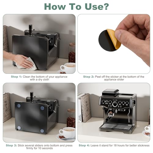 8-Pack Self-Adhesive Appliance Sliders for Easy Movement
