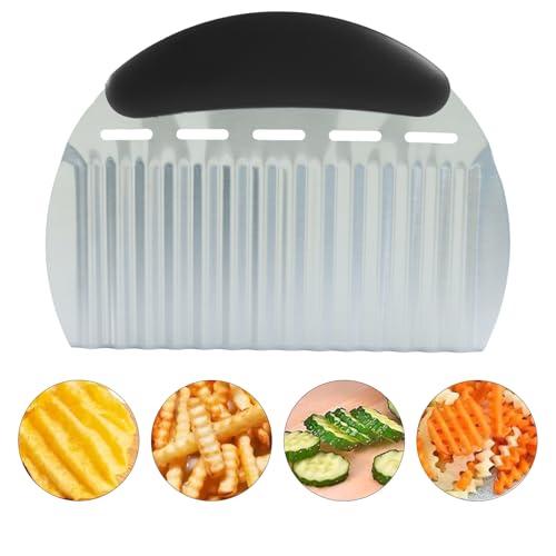 Zorveiio Stainless Steel Crinkle Cutter & French Fry Slicer