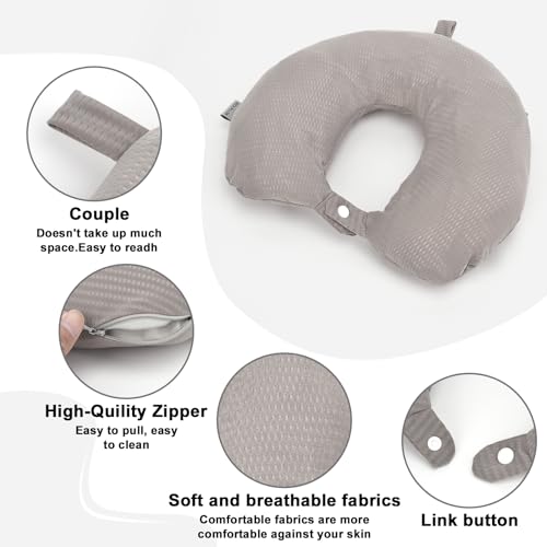 Zebrabox Travel Neck Pillow Cover - U Shape Case in Black