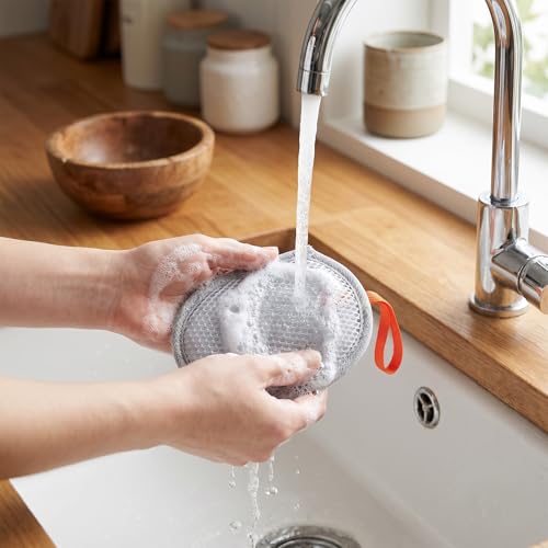 ZEYIYER 4Pcs Double Layer Soap Saver Bags Exfoliating Mesh Pouches