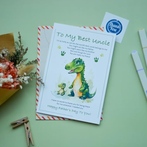 Happy Fathers Day Uncle Card with Envelope and Seal